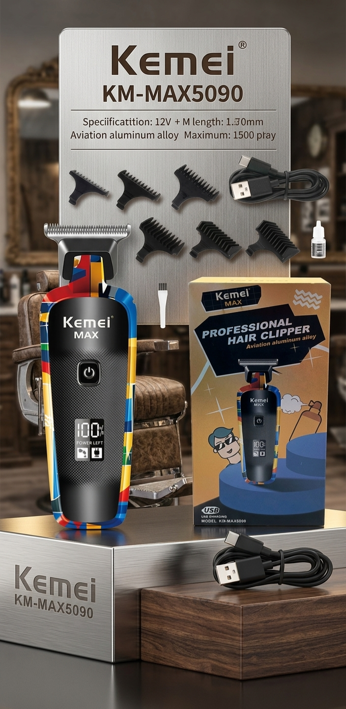 Kemei Professional T-Blade Trimmer - Precision Sculpting