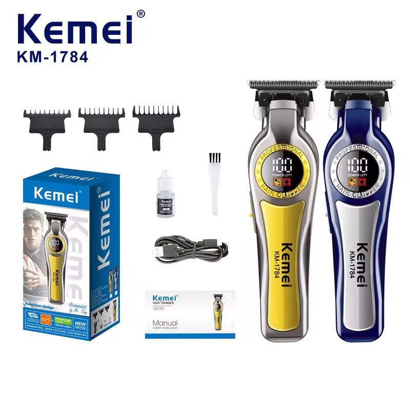Kemei Km-1784 1200mAh Hair Clipper Brand Supplier Yiwu China Eco-design 2 Color for Choices Stainless Steel Blades Hair SHavers