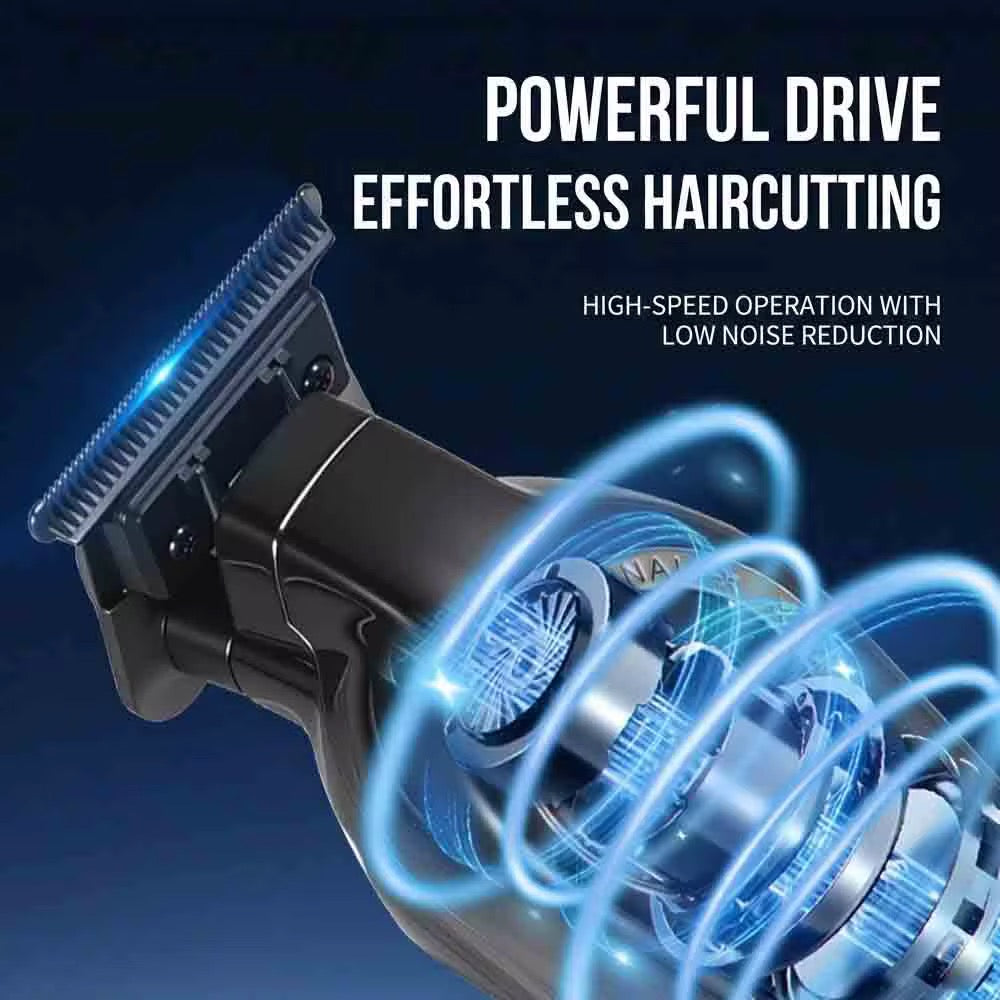 HATTEKER HT-6180 Men's Cordless Electric Hair Clippers - USB Charging LCD Display, Groomer for Home or Travel